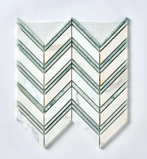Calacatta Gold & Green Grand Chevron Marble Mosaic Polished- 1 piece
